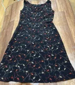 花柄刺繍 キャミワンピース