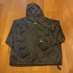 90S NIKE ナイキ 刺繍ロゴ ナイロンプルオーバー パーカー L
