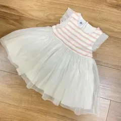 プチバトー　チュールワンピース　74㎝