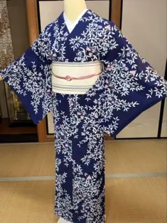 洗える夏着物フルセット 付け帯、帯揚げ、帯留、三分紐　肩身丈153　裄63 洗える夏着物フルセット 付け帯、帯揚げ、帯留、三分紐 肩身丈153 裄63
