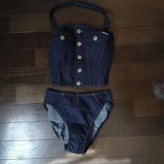 【未使用】マリークワント★デニムセパレート水着 ダークデニム
