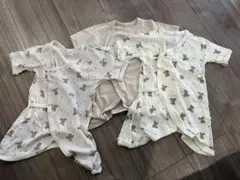 ベビー肌着 50〜60cm クマ柄 3点セット