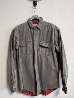 【USA製】80's L.L.Bean グレー 長袖シャツ L 裏生地　フェード