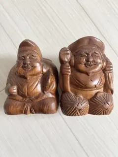 奈良一刀彫　恵比寿大黒(エビス、ダイコク) 奈良一刀彫 恵比寿大黒(エビス、ダイコク) - メルカリ