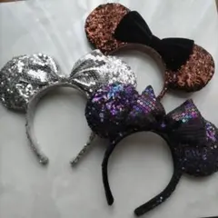 ミニーマウスカチューシャ 3色セット