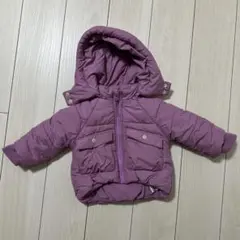 ブリーズ BREEZE フード取外しok ダウン ジャンパー パープル 80cm