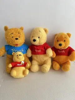 プーさん ぬいぐるみセット　レトロ歴代