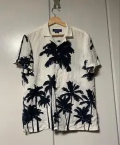 ZARA パーム　ヤシの木　ツリー　オープンカラーシャツ　開襟シャツ　Mのサムネイル