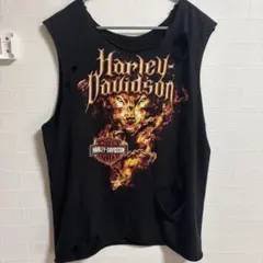 Harley-Davidson風 グラフィック タンクトップ