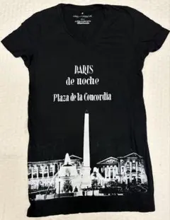KRISVANASSCHE プリントVネックTシャツ ブラック XS