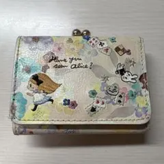 お財布 ミニウォレットがま口 不思議の国のアリス フェアリーテイル 刺繍