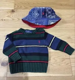 Polo Ralph Lauren ニットセーターとバケットハットセット 9M
