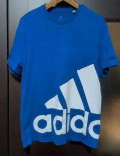 adidas アディダス ビッグロゴ Tシャツ ブルーのサムネイル