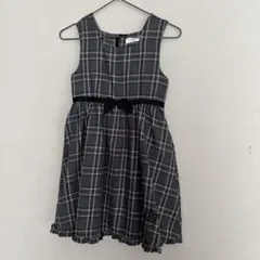 Mezzo Piano ノースリーブワンピース グレー系チェック