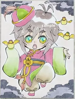手描きイラスト　ミニイラスト　原画