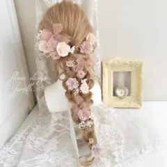 【半量】やわらかな気品 ✧ リボン × くすみピンク パープル 卒業式 髪飾り