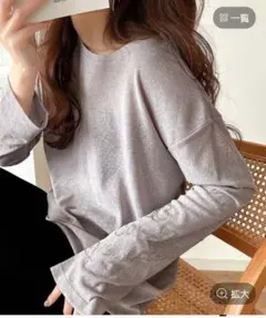 ＊新品未使用＊クラシカルエルフ ラインストーン付き シアー長袖トップス＊L