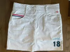 フィラゴルフ⭐︎Mサイズスカート　ホワイト&グレーストライプ