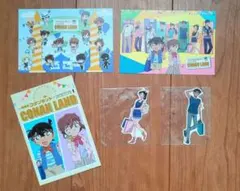 名探偵コナン ステッカー ポストカード 三枚　シール二枚セット