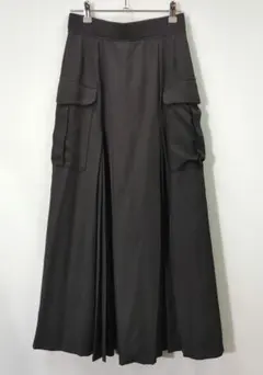 ココディール✨️COCO DEAL　ミリタリー プリーツロングスカート　ブラック
