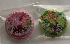 ディズニー刺繍缶バッチ2 おしゃれキャット＆バンビ