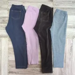 ユニクロ　ベビーレギンス10分丈 120cm　4点セット【難あり】