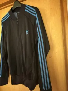 adidas トラックジャケット ジャージ ネイビー 大きめSサイズ