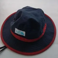 【美品】ノースフェイス キッズ ホライズンハット 紺×赤 KSサイズ