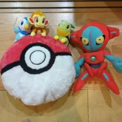ポケモン ぬいぐるみセット デオキシス ポッチャマ ヒコザル ナエトル