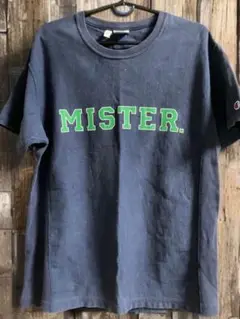 USED Mr.Gentleman ×Champion コラボ T ネイビー　L