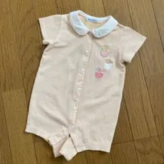 familiar チェック柄ロンパース 70