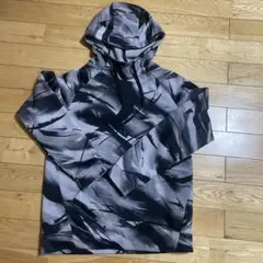 Nike ナイキ　総柄フリースパーカー　裏起毛　M