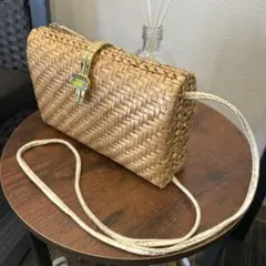 ヴィンテージ LANCEL ショルダーバッグ カゴ クラッチバッグ イタリア製