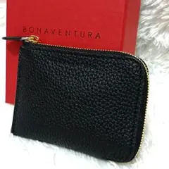 極美品　ボナベンチュラ　コインケース　小銭入れ　ミニ財布　黒　レザー　付属品