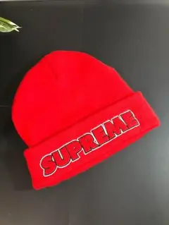 極美品☆Supreme　シュプリーム　19AW Outline Beanie　赤