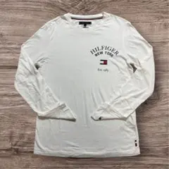 【人気デザイン】トミーヒルフィガー ロンT アーチロゴ ホワイト Sサイズ