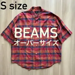 BEAMS ビームス オーバーサイズ 半袖 シャツ スモーク チェック L並のサムネイル