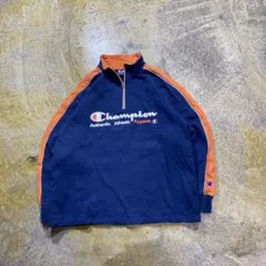 ほ*し様 美品USA古着90s championチャンピオン　ハーフジップスウェ