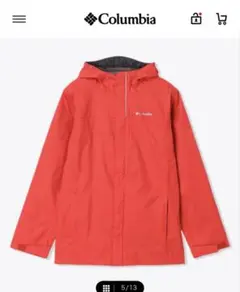 Columbia ウォータータイト レインウェア Sサイズ レッド