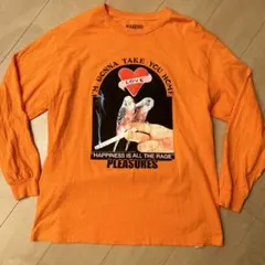 ユナイテッドアローズPLEASURES オレンジ 長袖Tシャツセキセイインコのサムネイル
