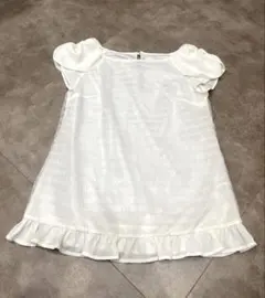新品　Rew de Rew カットソー　シアー素材 フリル ホワイトのサムネイル