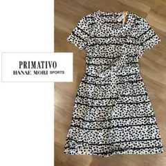 ハナエモリ　PRIMATIVO 水玉ボーダーワンピース