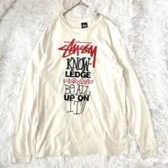 STUSSY ステューシー 長袖 ロンT カットソー ロゴプリント L 大きめ