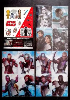 MARVEL アベンジャーズ＆スターウォーズ　A5クリアファイルシールセット