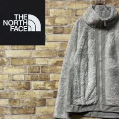 ノースフェイス　ボアフリースジャケット　アウトドア　グレー　レア　古着女子　L