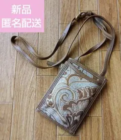 新品 スマホケース 斜めがけ ファスナー付き カードポケット付き