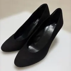 【MADE IN ITALY】本革ブラックスエードパンプス　37サイズ