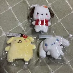 サンリオ1番くじ。ポムプリン、シナモロール、ポチャッコ3体