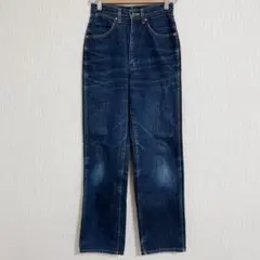 【ラングラー】ダークブルー ハイウエスト ストレートデニム W63