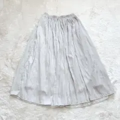 アメリカンホリック ロングスカート ウエストゴム フレアシルエット ギャザー M